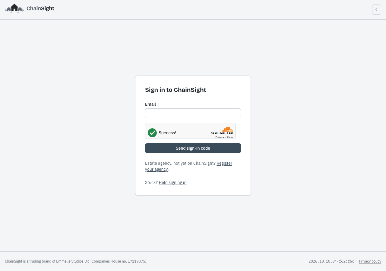 Sign-in screen asking for an email address